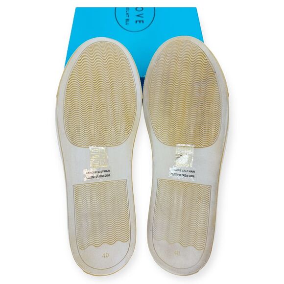 NIB Chocolat Blu‎ MOVE size 9.5 Leopard Calf-Hair Slip-On Sneaker mobwife boho - Picture 14 of 16